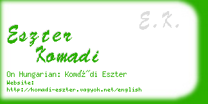 eszter komadi business card